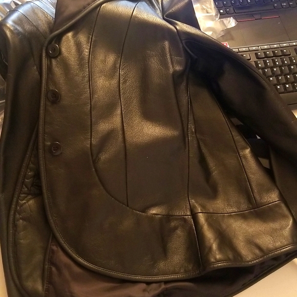 ❤🤎 Maxima by Wilson Genuine Leather Vintage Black Hooded  Jacket - S - Picture 9 of 11